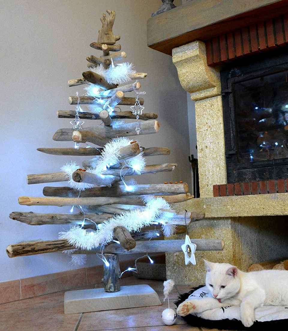 sapin de Noël en bois flotté