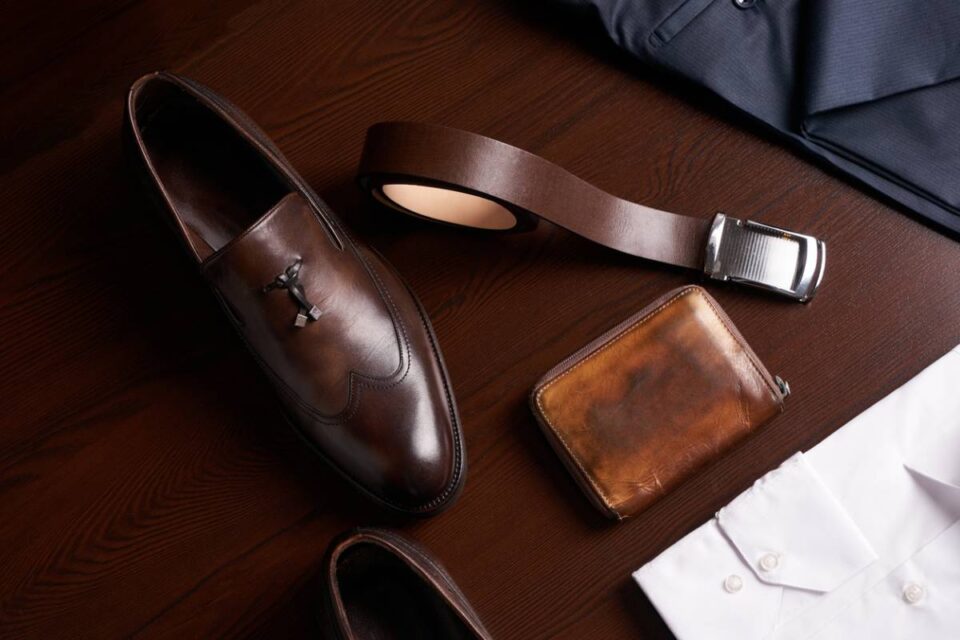 accessoires en cuir homme