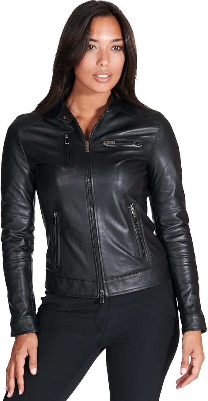 veste cuir femme